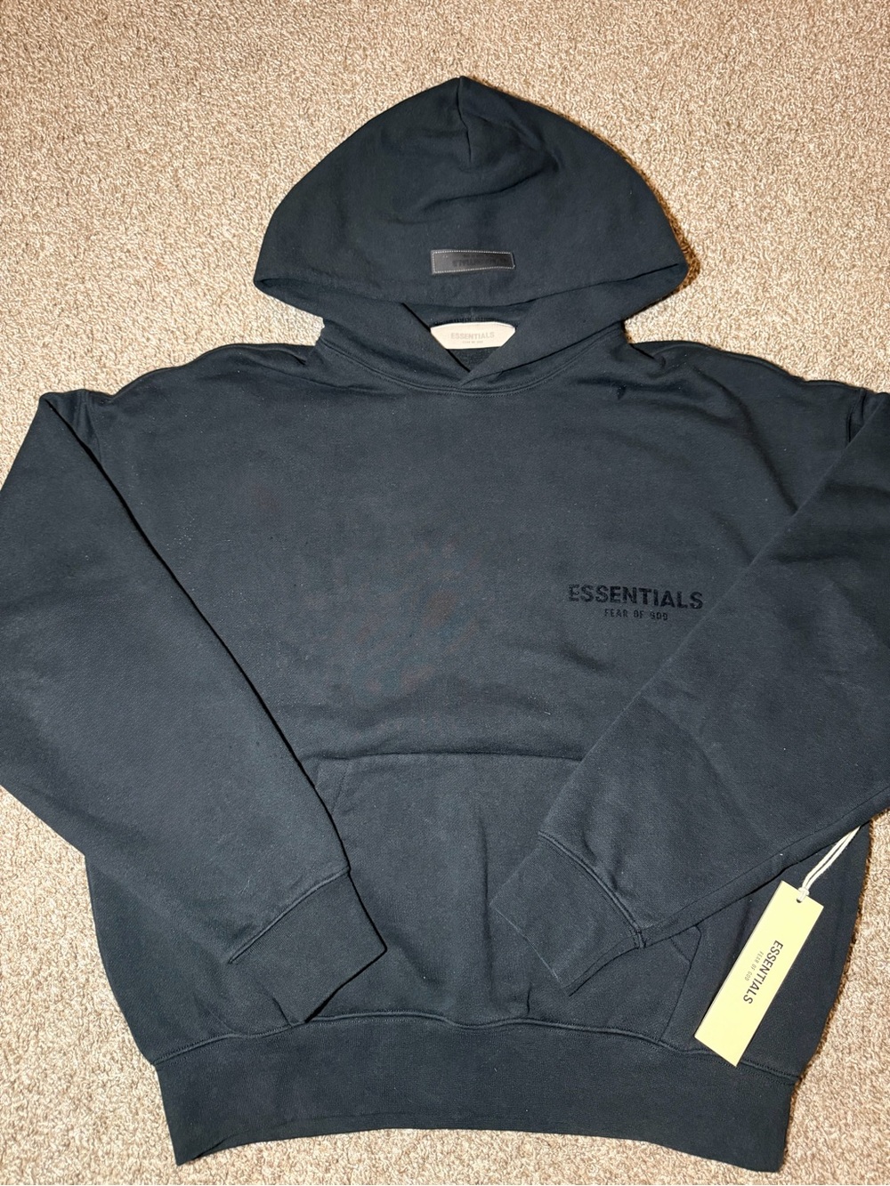 Fear of God ESSENTIALS Black Pullover Hoodie